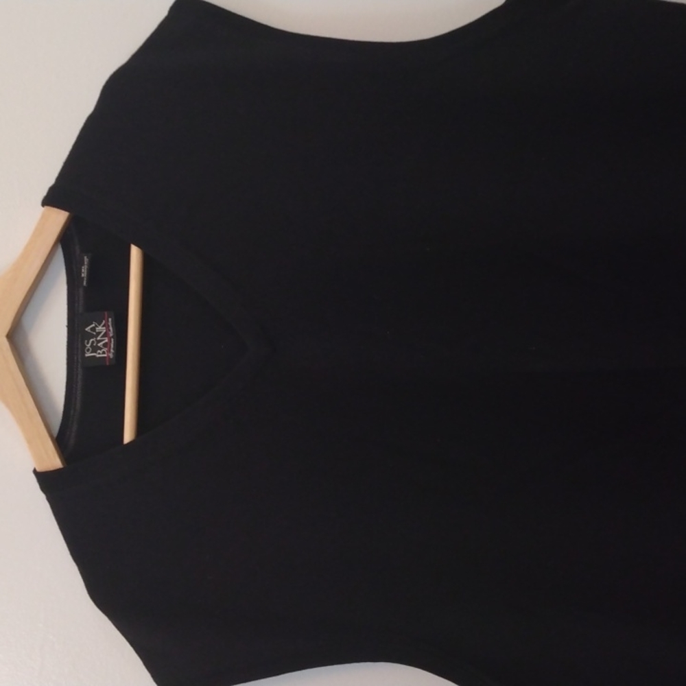Jos. A. Bank XXL Black Merino Wool V Neck Sweater Vest